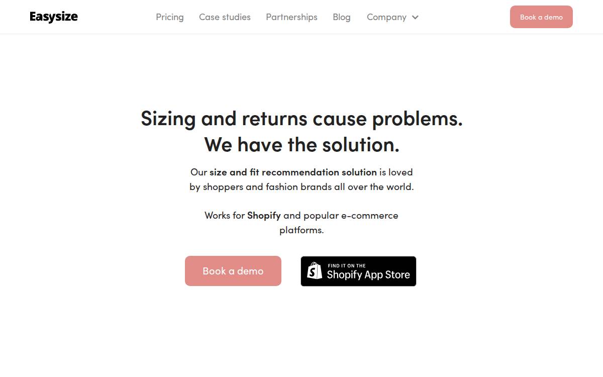 EasySize website preview