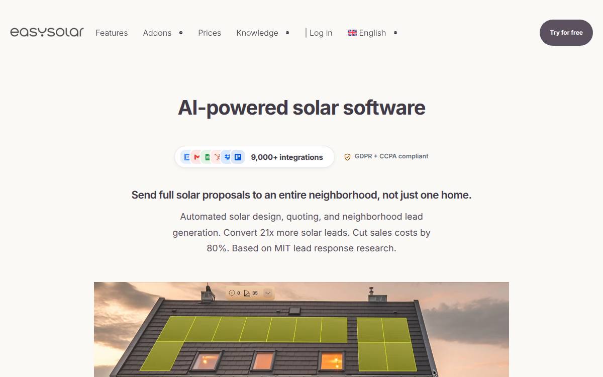 EasySolar website preview