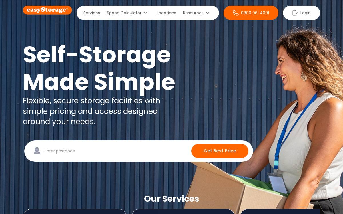 easyStorage website preview