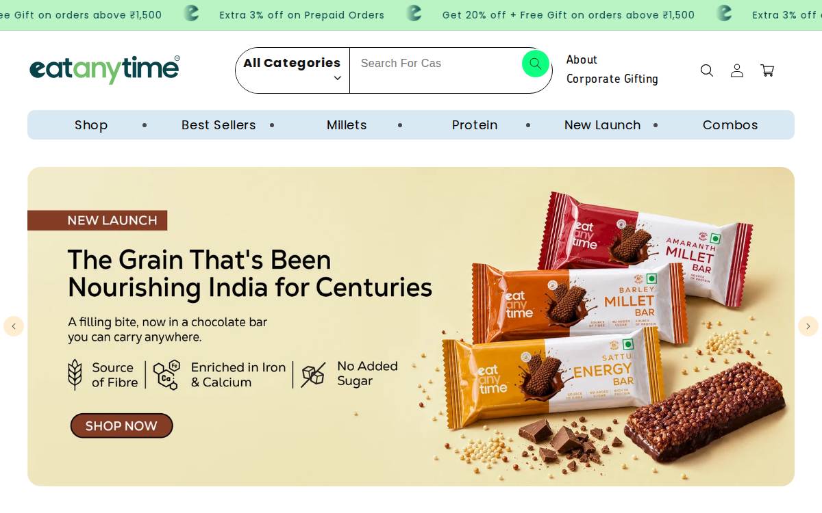 EAT Anytime website preview