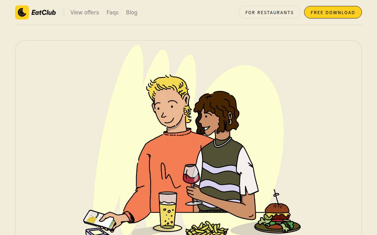 EatClub website preview