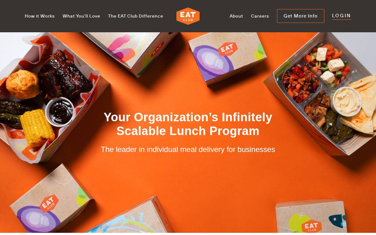 Eat Club website preview