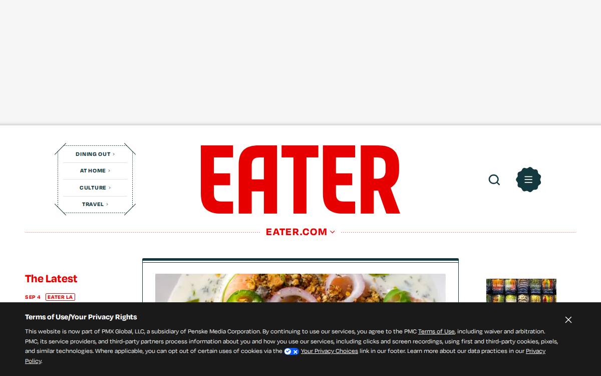Eater website preview