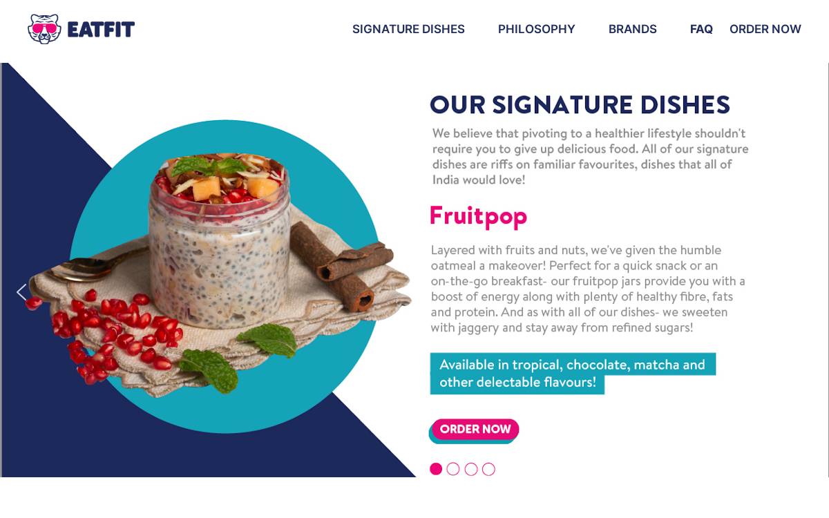 Eatfit website preview