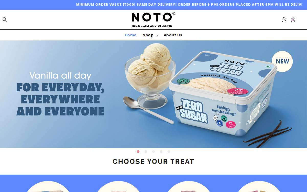 Eatnoto website preview