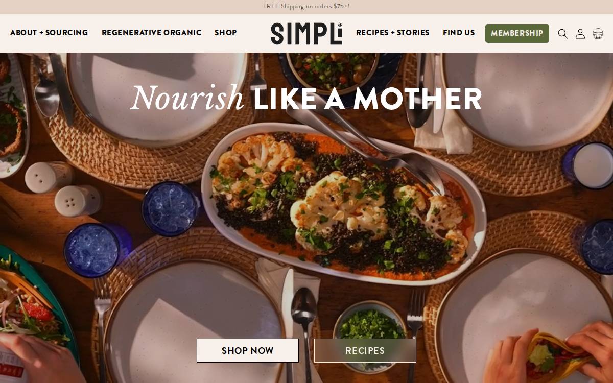 Eatsimpli website preview