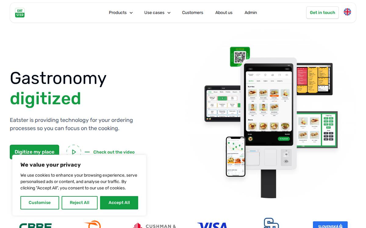 Eatster website preview