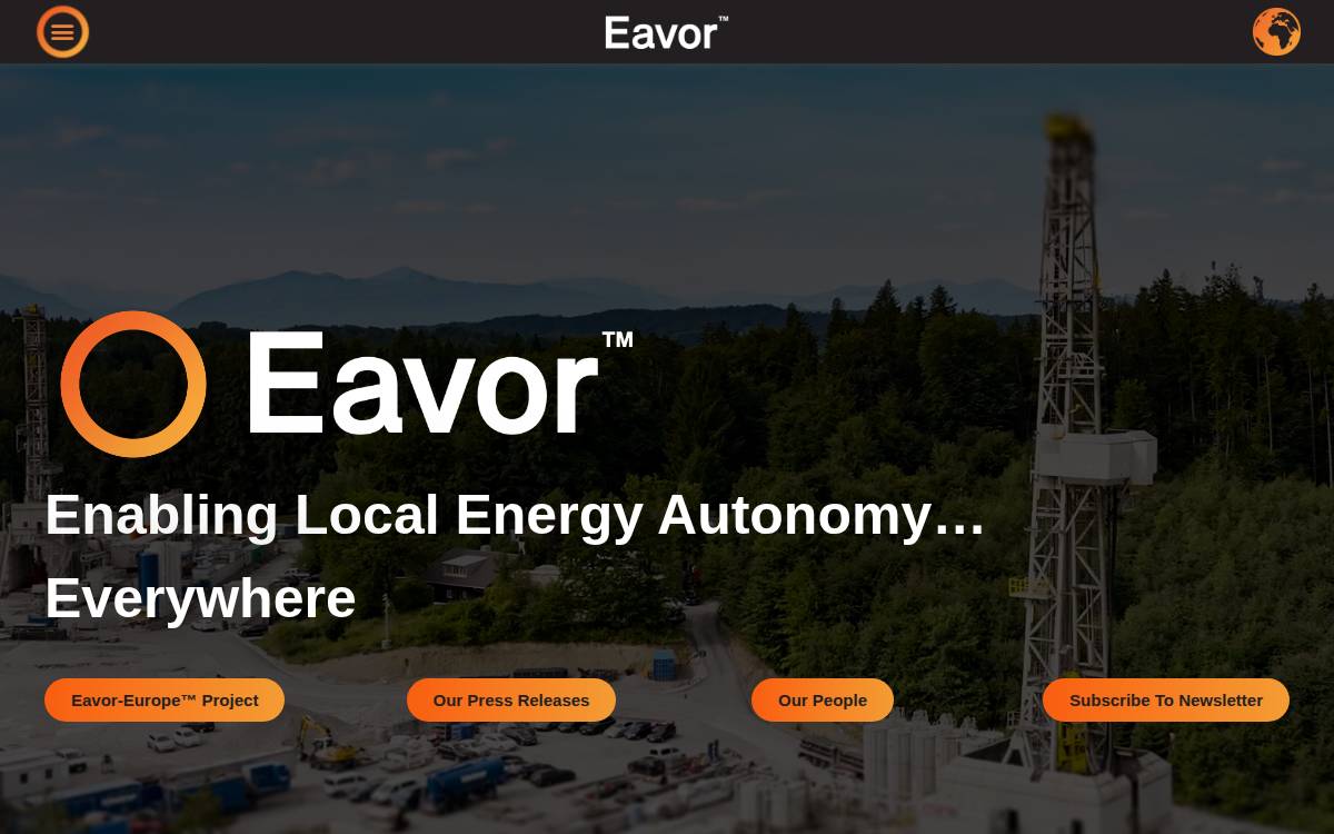 Eavor website preview