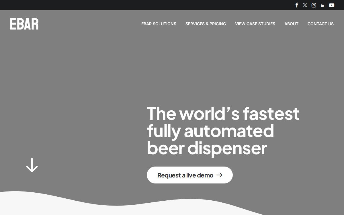 EBar website preview