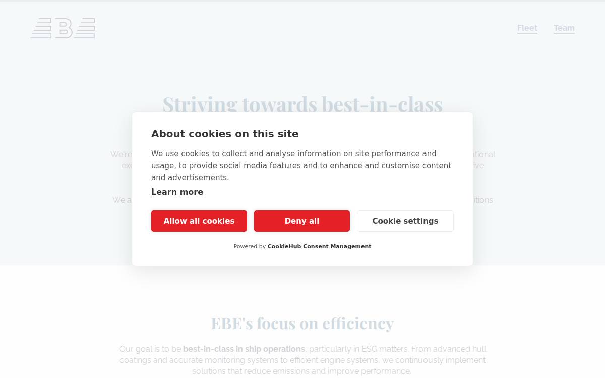 EBE website preview