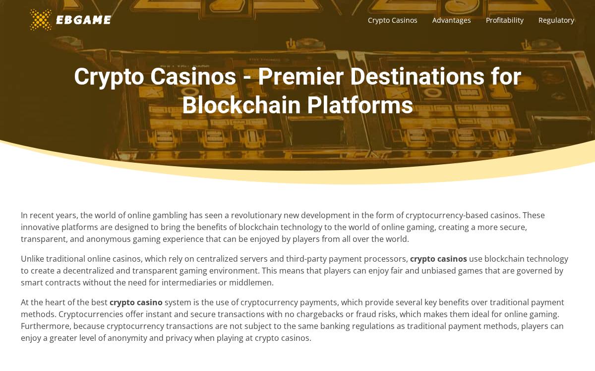 Ebgame website preview