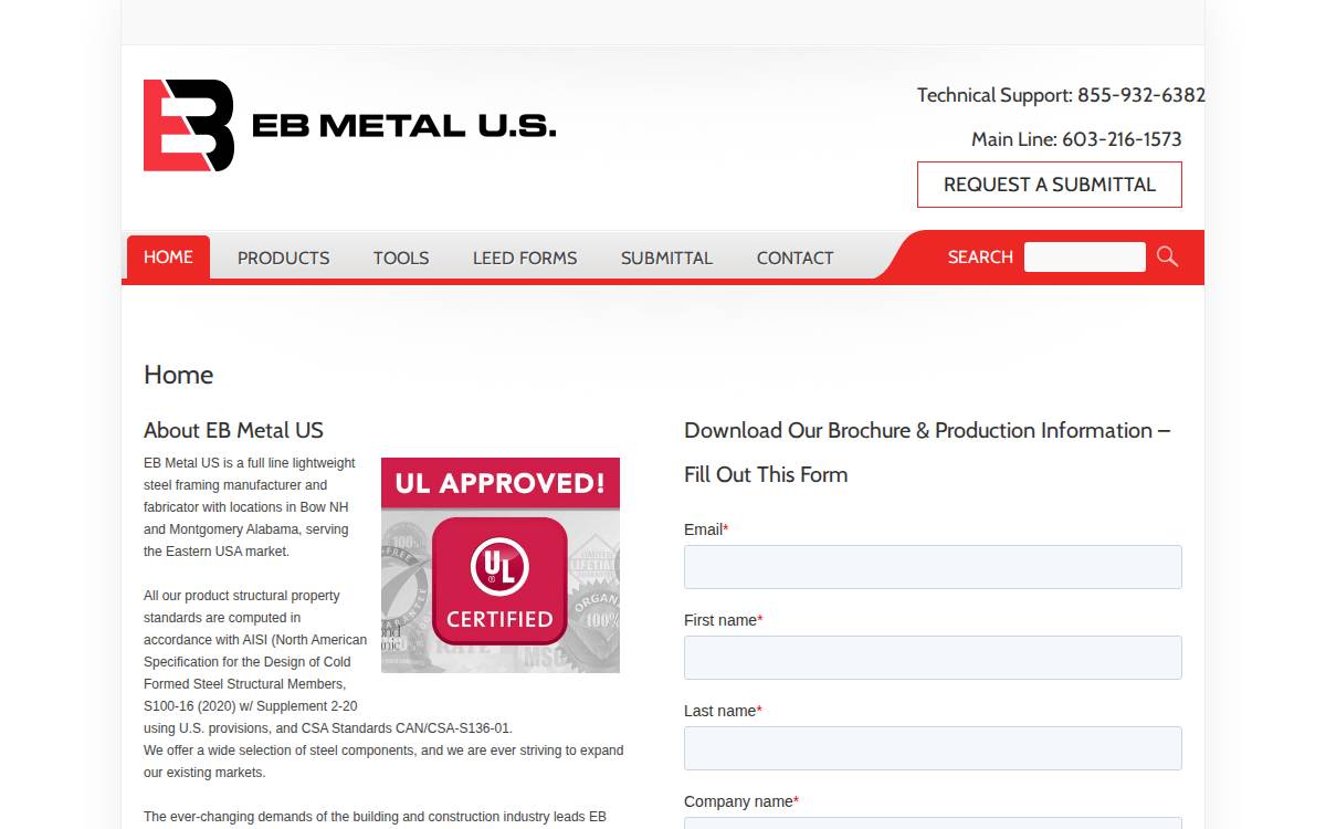 Ebmetal website preview
