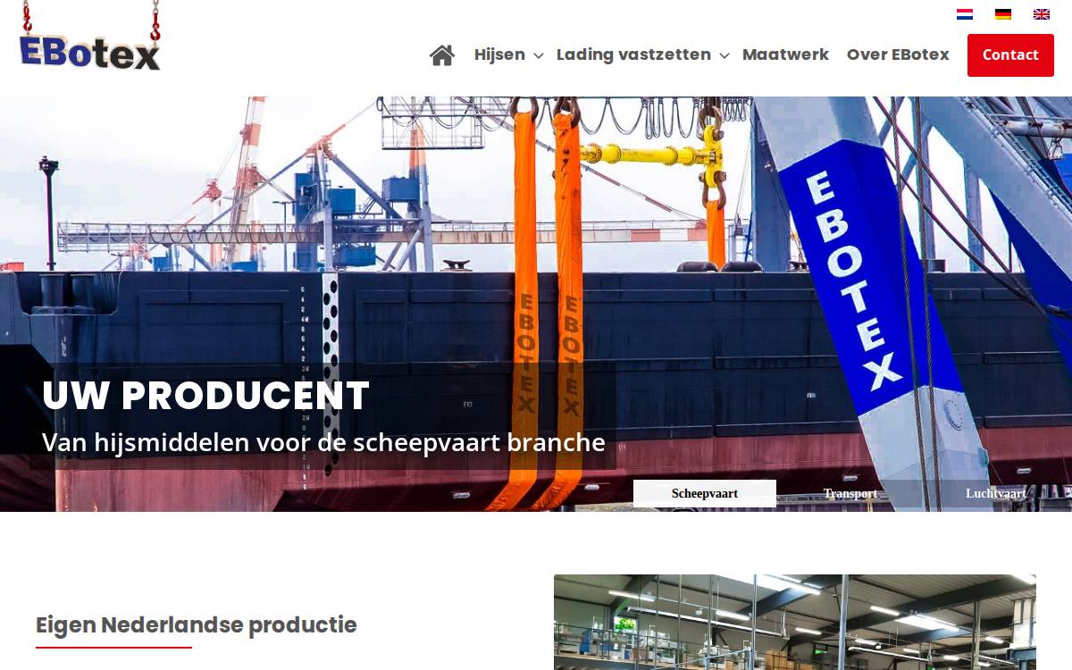 Ebotex website preview