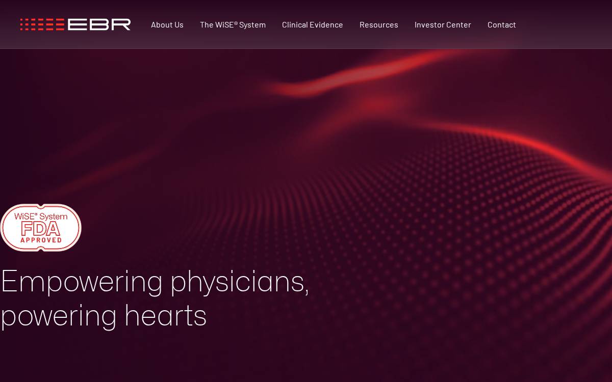 EBR Systems website preview