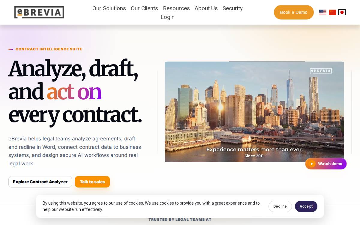 eBrevia website preview