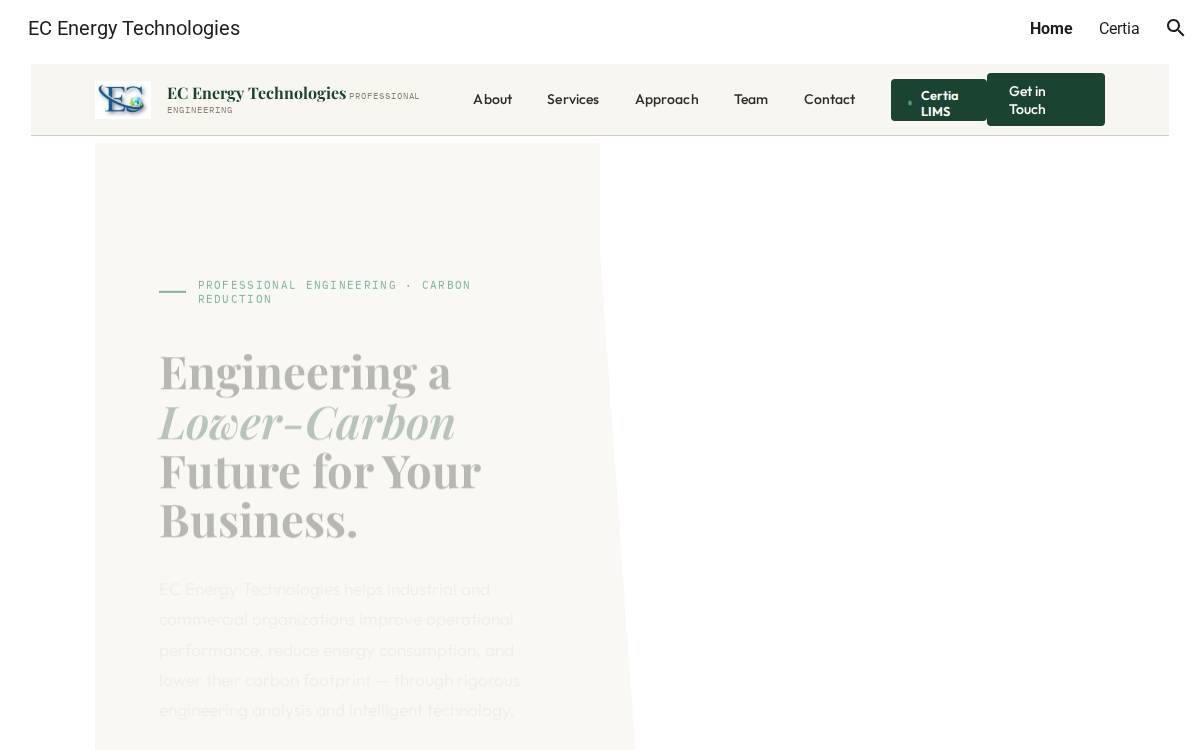 EC Energy Technologies Website website preview