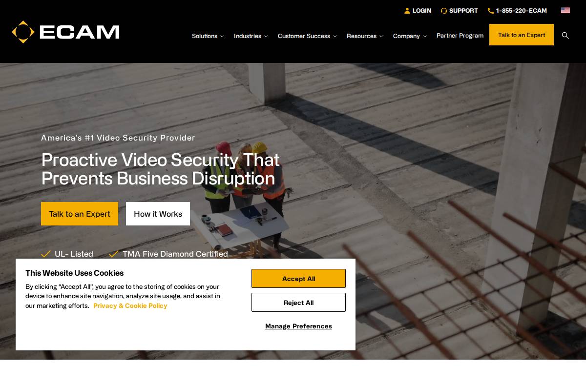 Ecam website preview