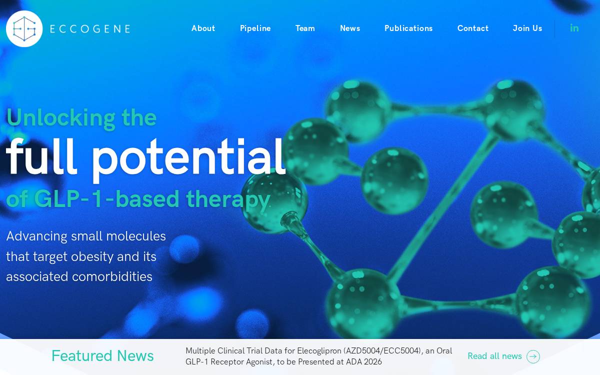 Eccogene website preview