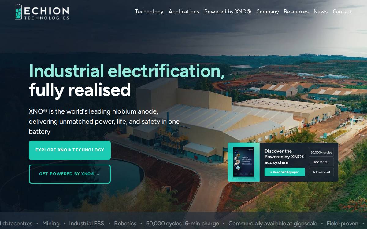 Echion Technologies website preview
