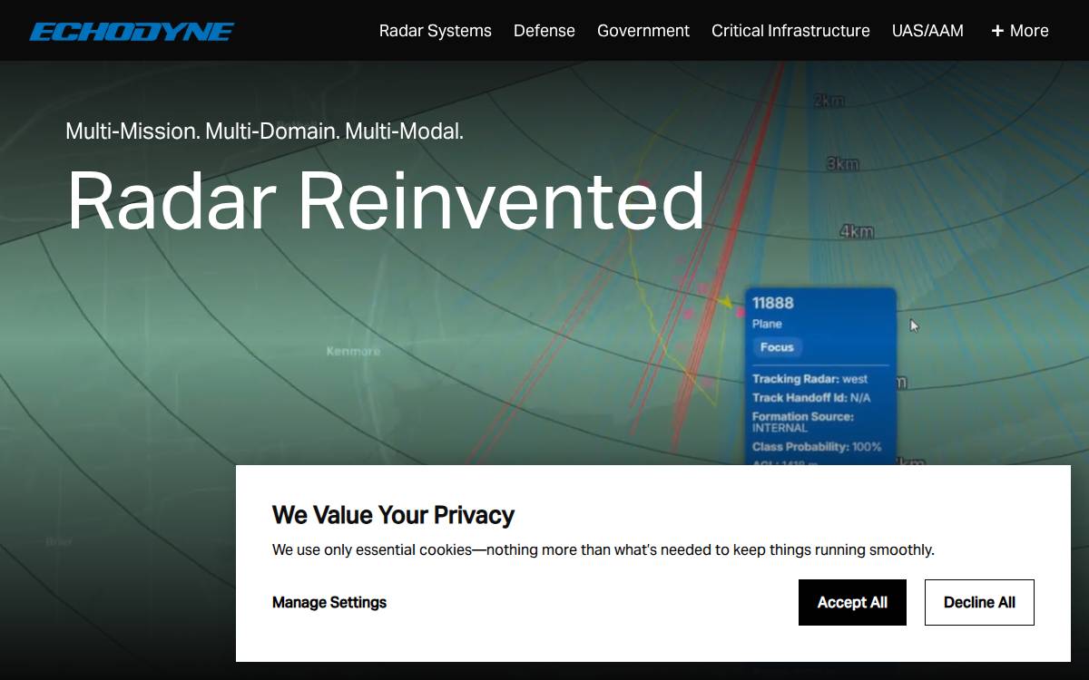 Echodyne website preview