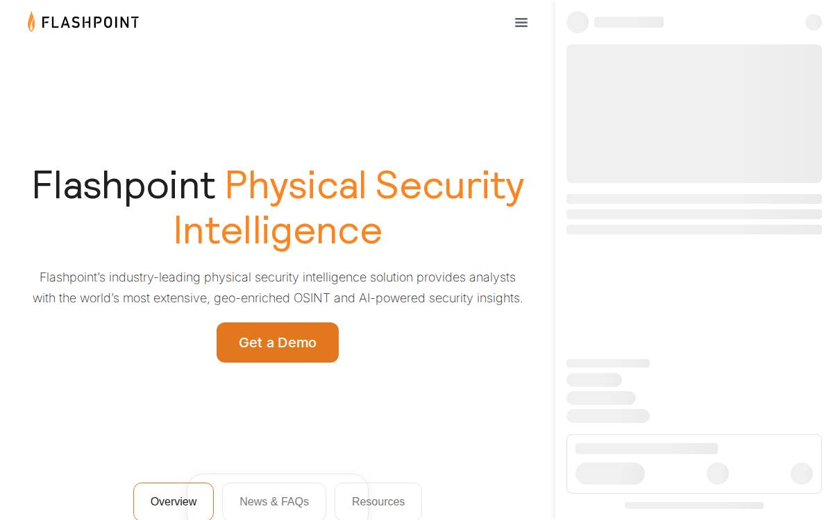 Echosec website preview