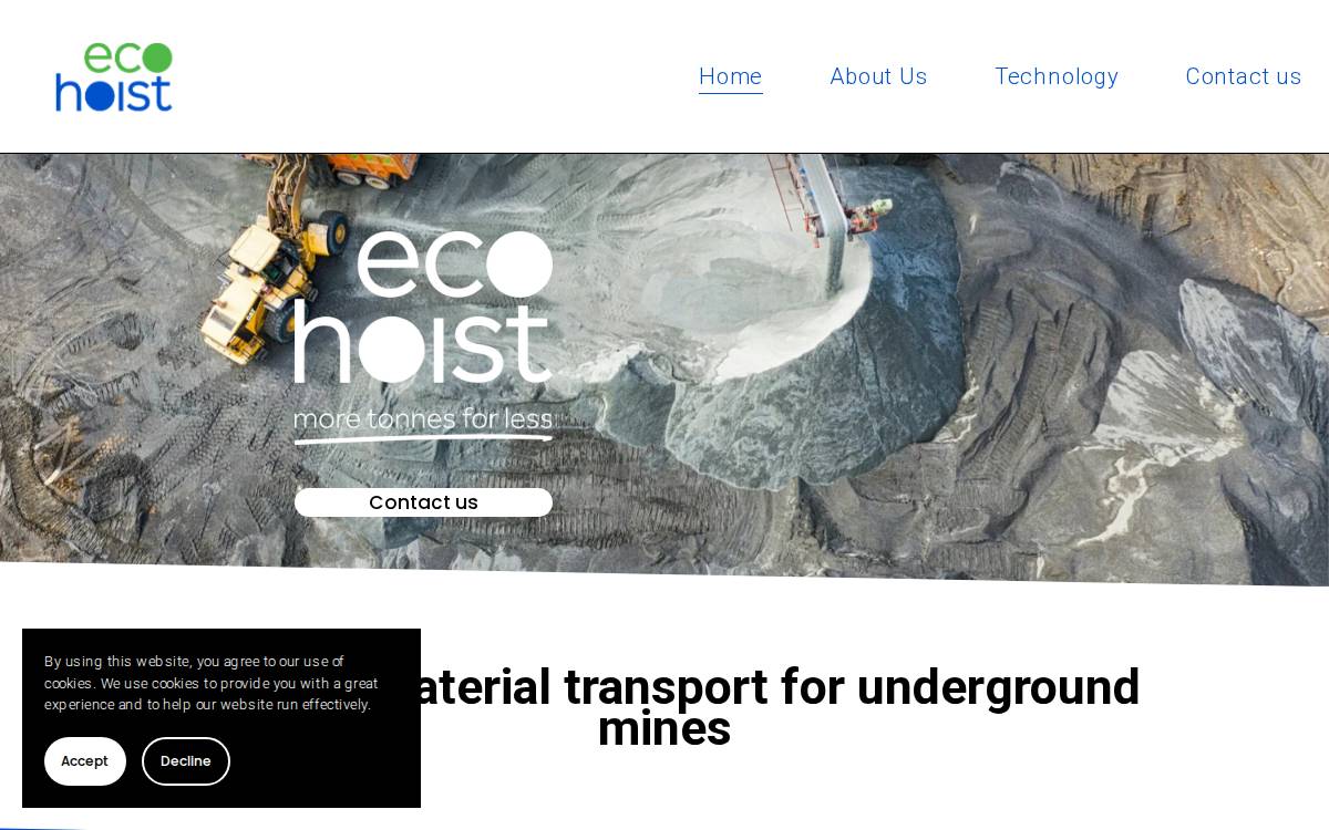 Eco Hoist website preview