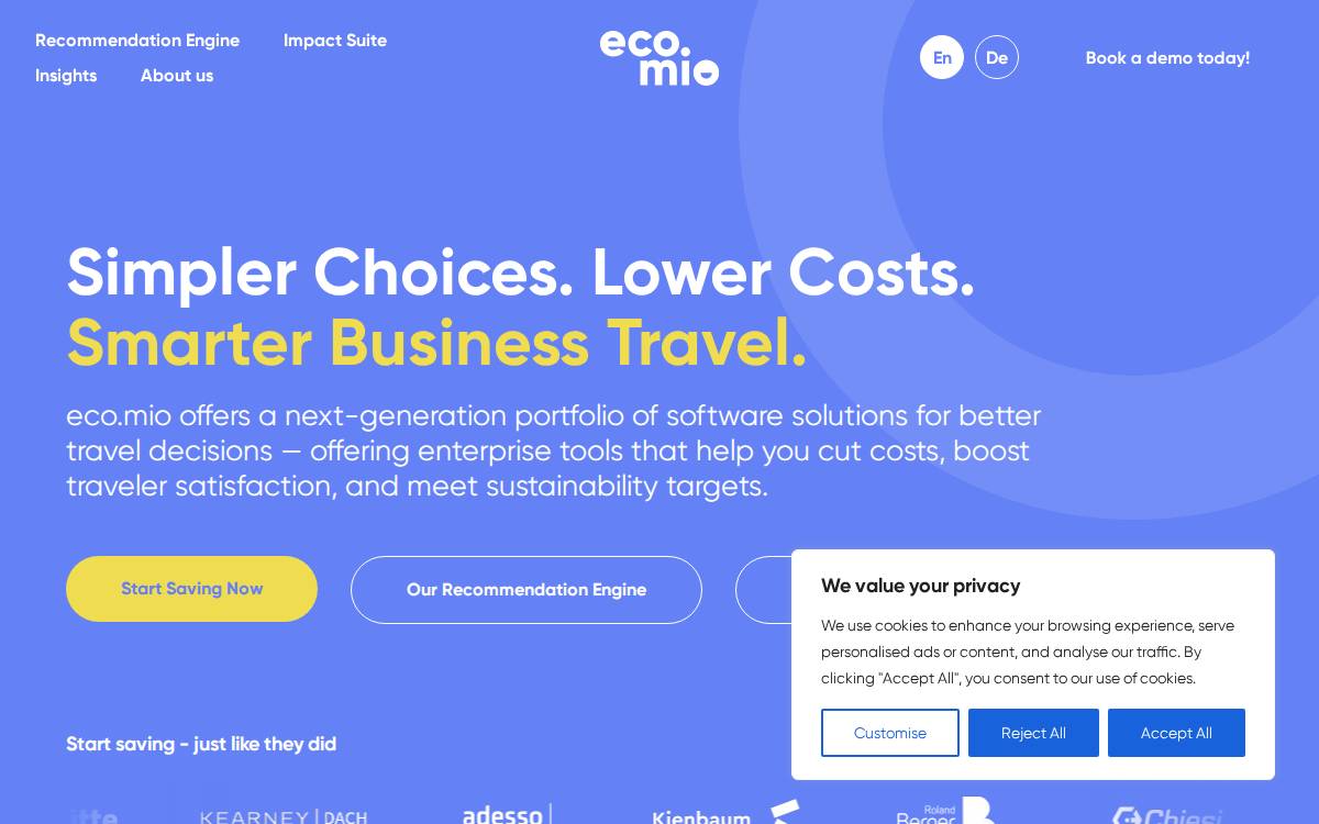 Eco Mio website preview