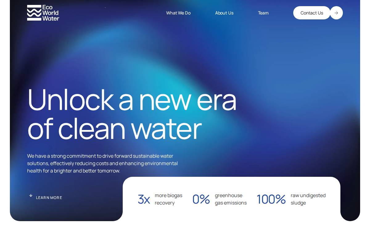 Eco World Water website preview