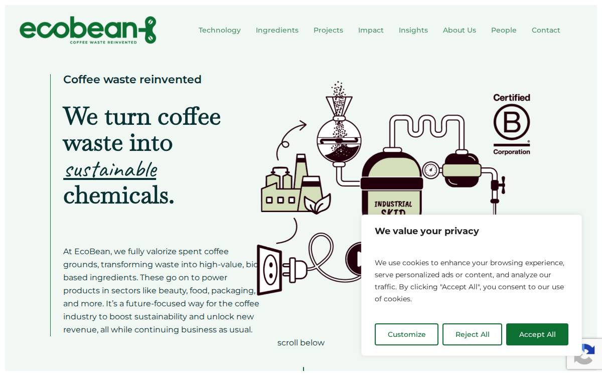 EcoBean website preview