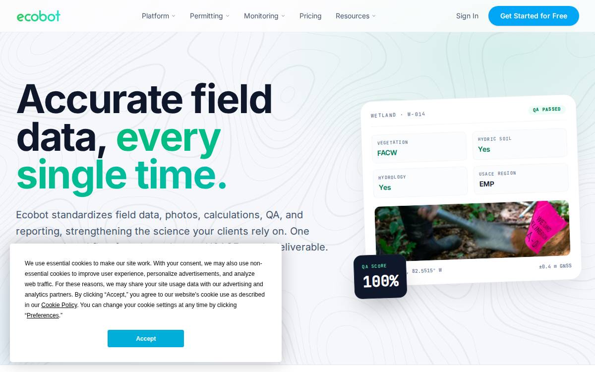 Ecobot website preview