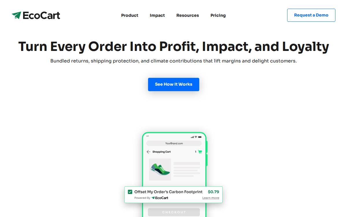 Ecocart website preview