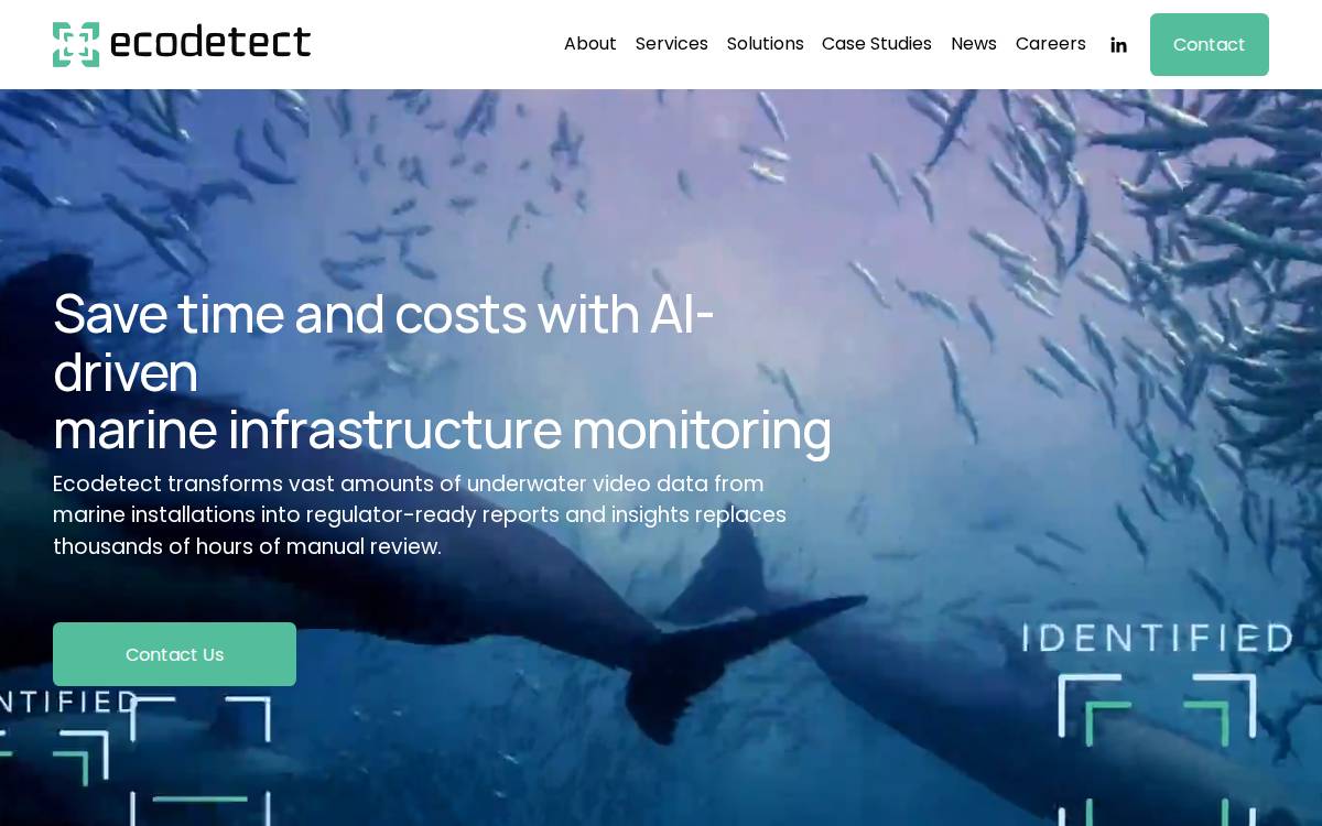 Ecodetect website preview