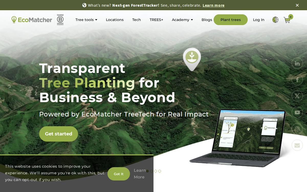 Ecomatcher website preview