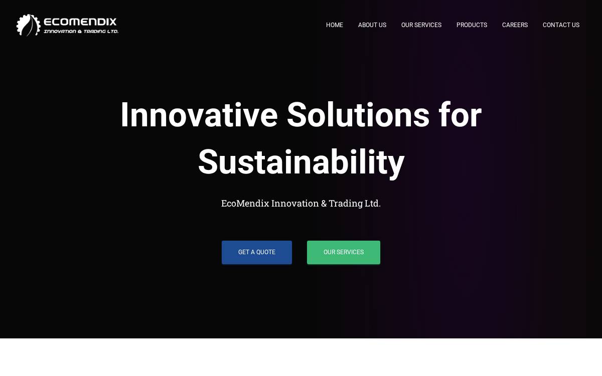 Ecomendix Innovation and Trading Ltd. website preview