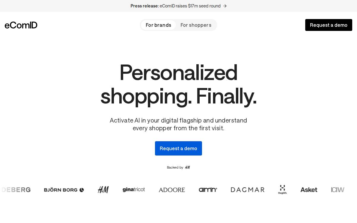 eComID website preview