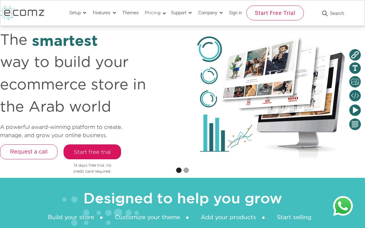 Ecomz website preview