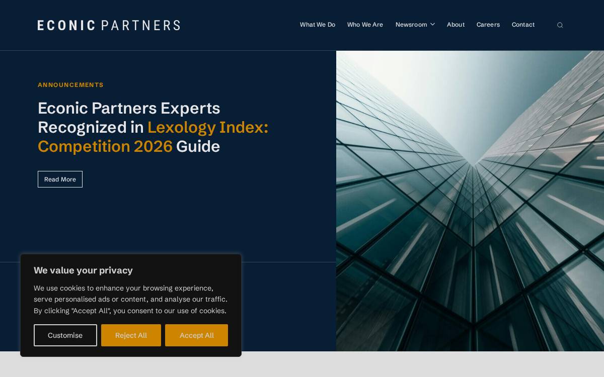 Econic Partners website preview