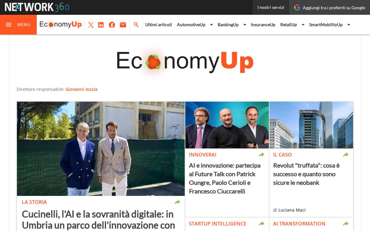 Economyup website preview
