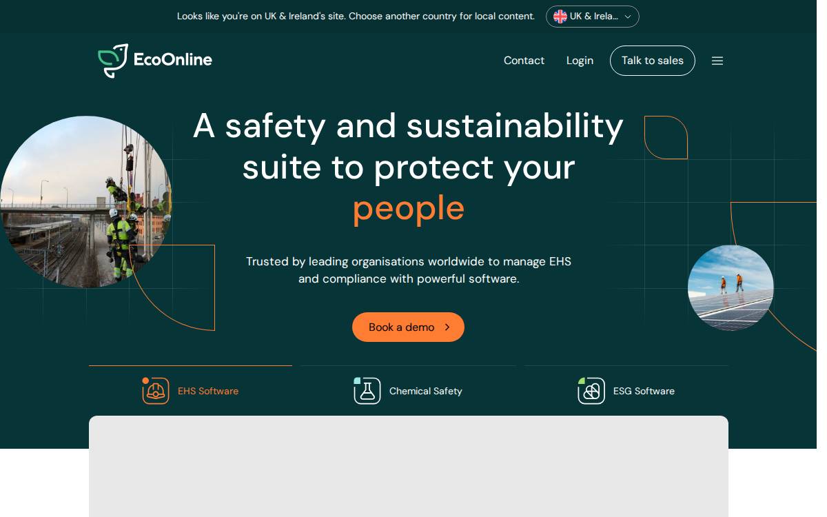 EcoOnline website preview