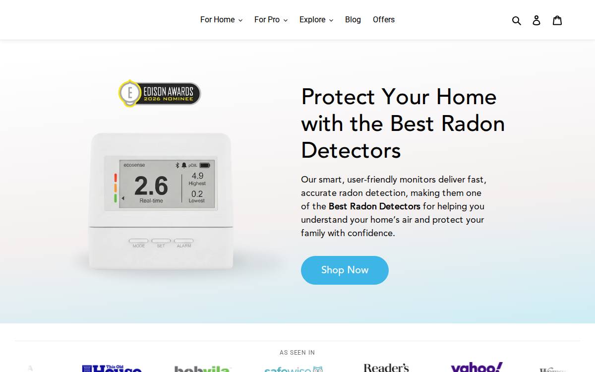Ecosense website preview