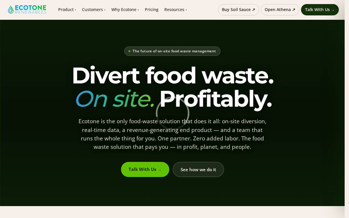 Ecotone Renewables website preview