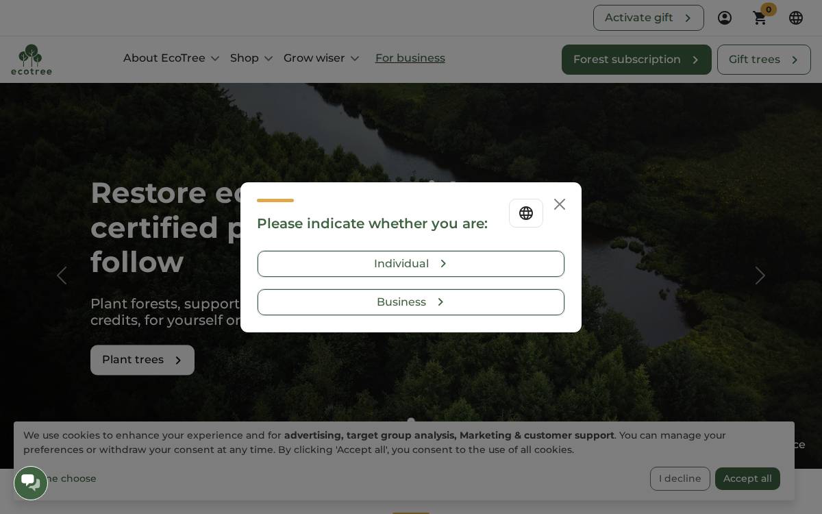 EcoTree website preview