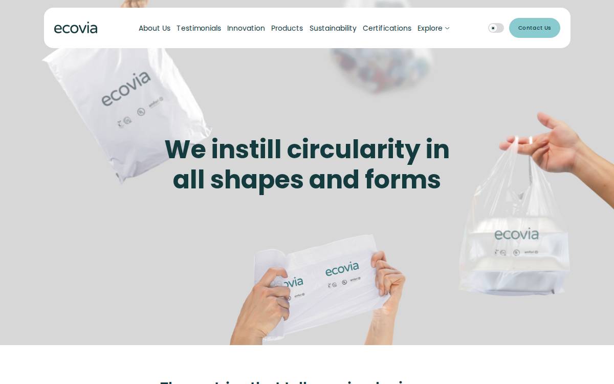 Ecovia Global website preview