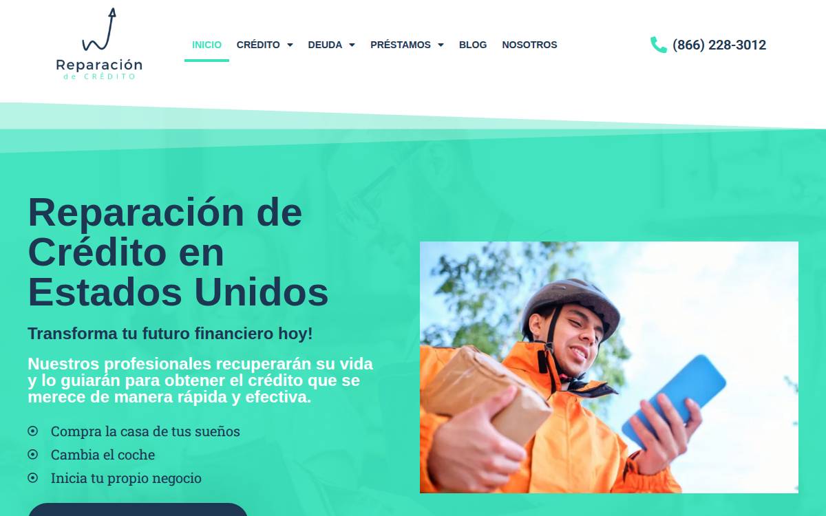 eCreditHero website preview