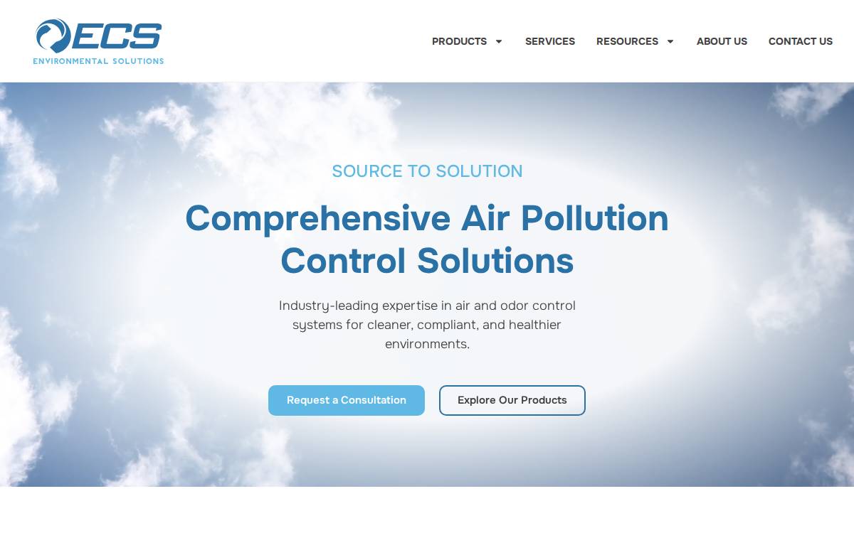 ECS Environmental Solutions website preview