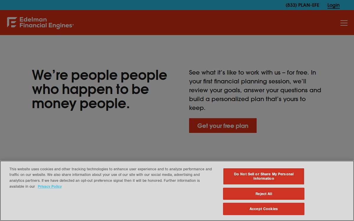 Edelman Financial Engines website preview