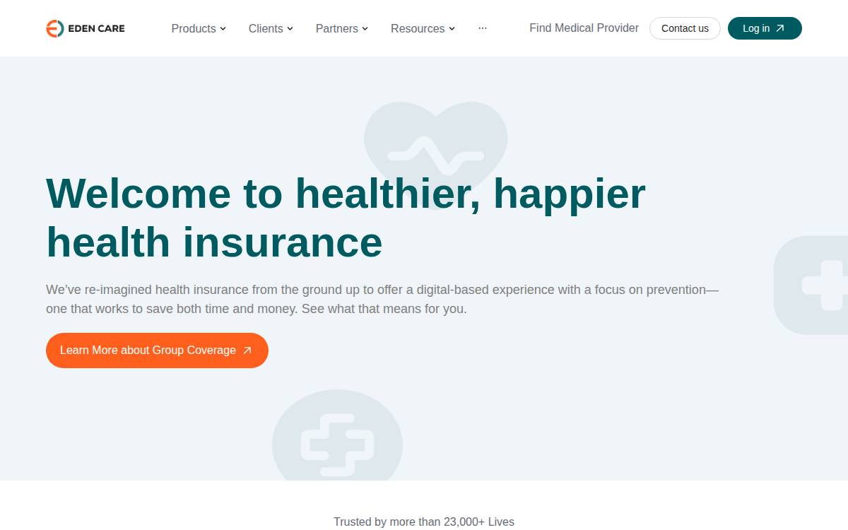 Eden Care website preview
