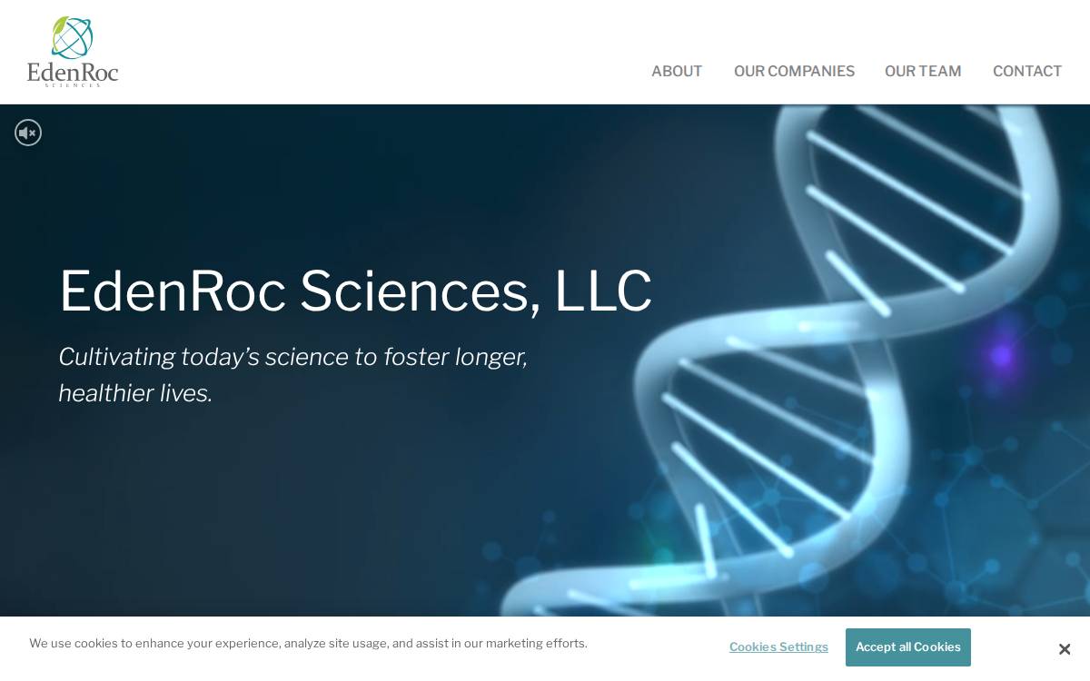 EdenRoc Sciences website preview