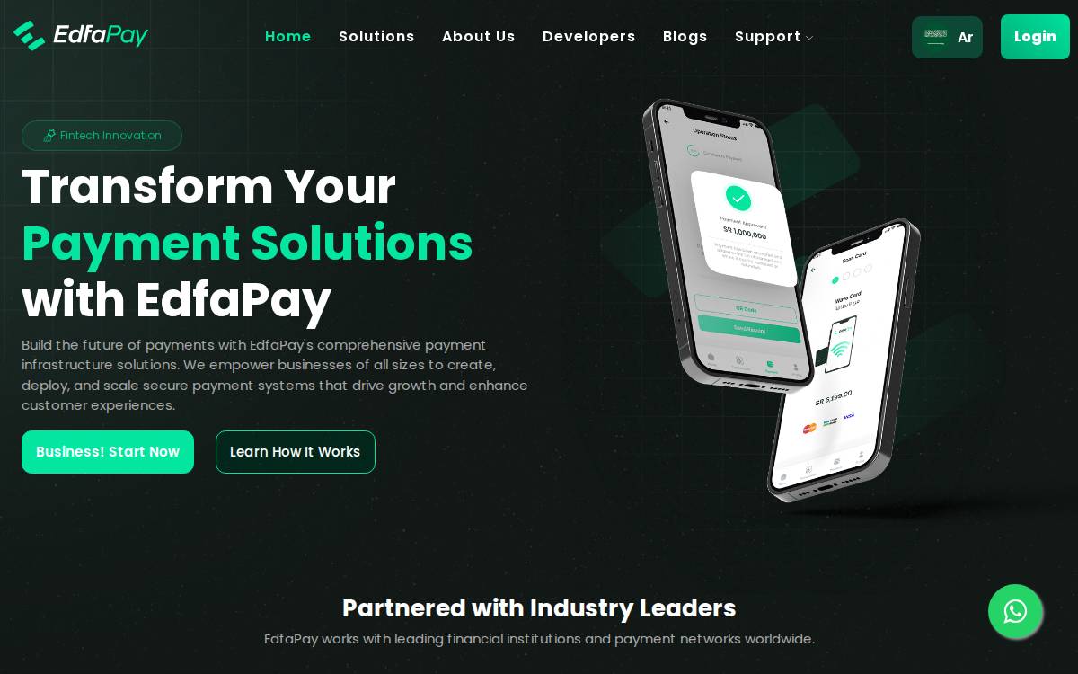 Edfa Pay website preview