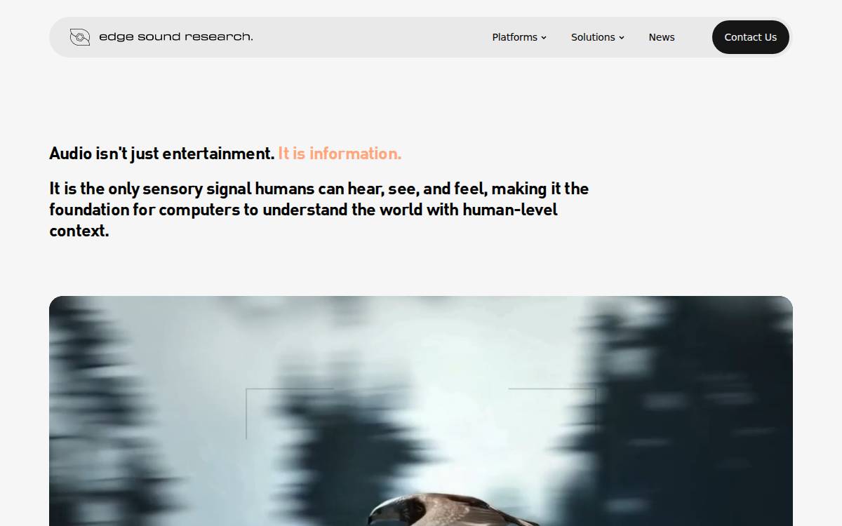 EDGE Sound Research website preview